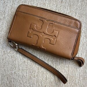 Tory Burch Tan Leather Wristlet